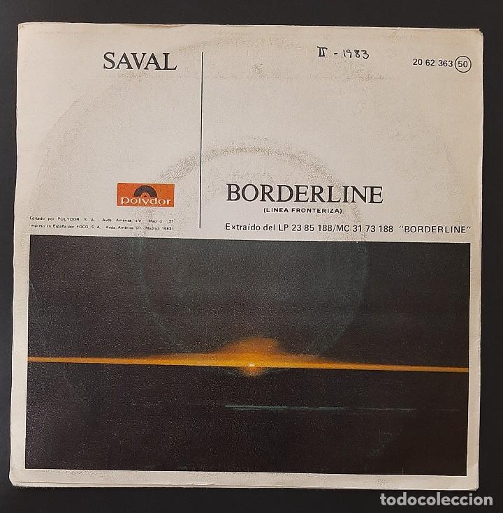 Discos de vinilo: SAVAL - BORDERLINE / SOL SAMBA - SINGLE 1982 - Foto 2