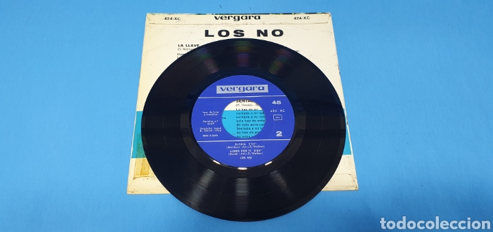 Discos de vinilo: DISCO DE VINILO - LOS NO - LA LLAVE / SENTADA A MI LADO - 1966 - Foto 3