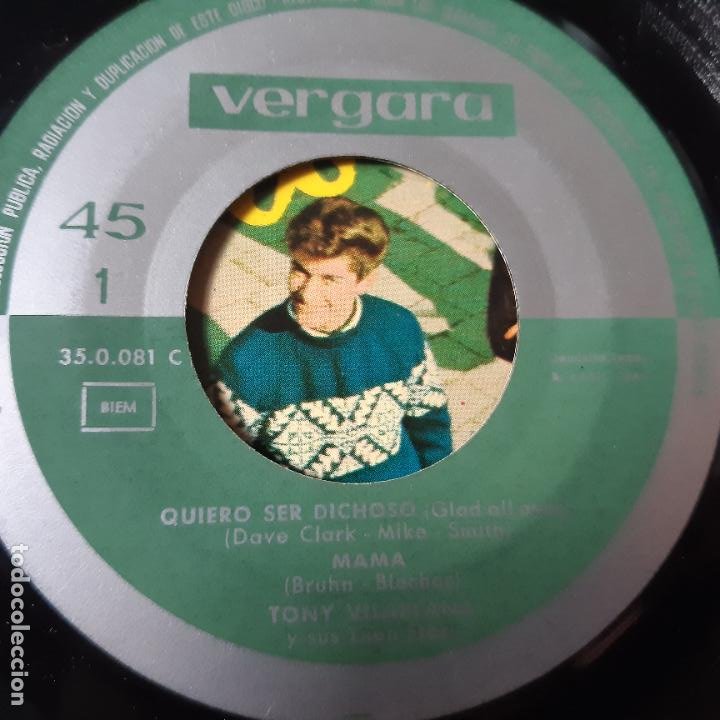 Discos de vinilo: TONY VILAPLANA Y SUS TEEN STARS- SI ENCUENTRAS A MI AMOR- EP 1964- FIRMADO POR TONY VILAPLANA. - Foto 4 - 228405435