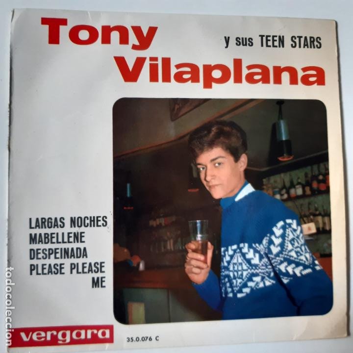 Discos de vinilo: TONY VILAPLANA Y SUS TEEN STARS- LARGAS NOCHES- EP 1964- FIRMADO POR TONY VILAPLANA. - Foto 1 - 228406150