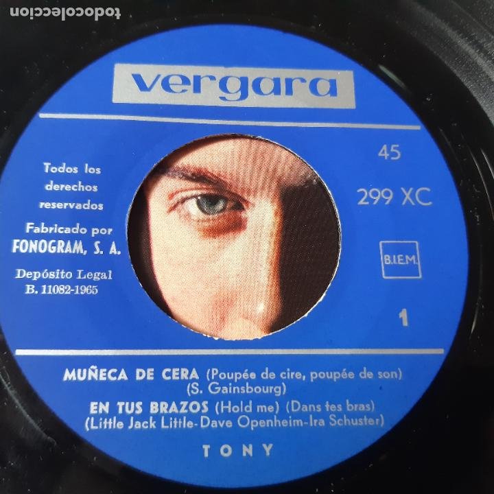 Discos de vinilo: TONY VILAPLANA- MUÑECA DE CERA - EP 1965- FIRMADO POR TONY VILAPLANA. - Foto 4 - 228407635