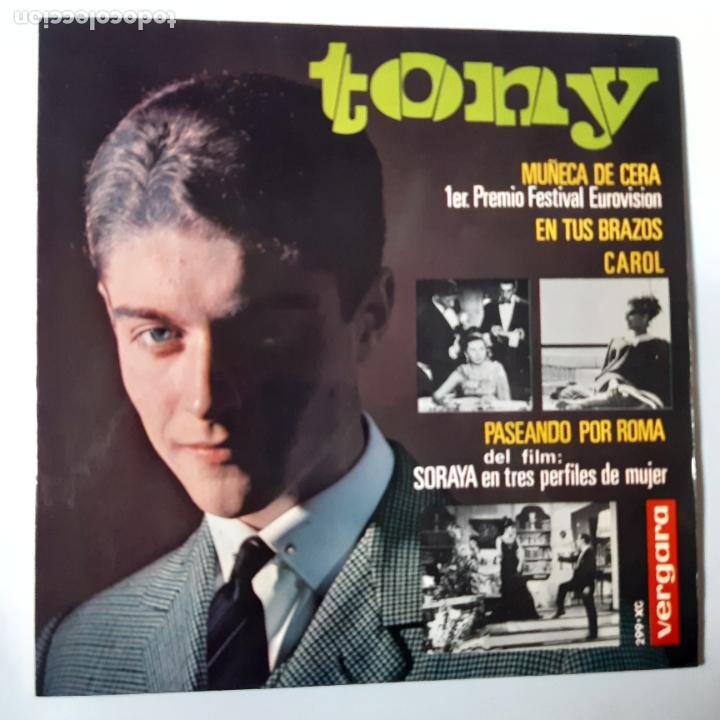 TONY VILAPLANA- MUÑECA DE CERA - EP 1965- FIRMADO POR TONY VILAPLANA. (Música - Discos de Vinilo - EPs - Grupos Españoles 50 y 60)