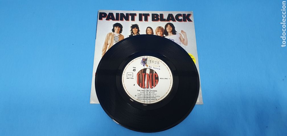 Discos de vinilo: DISCO DE VINILO - THE ROLLING STONES - PAINT IT BLACK - 1966 - Foto 2