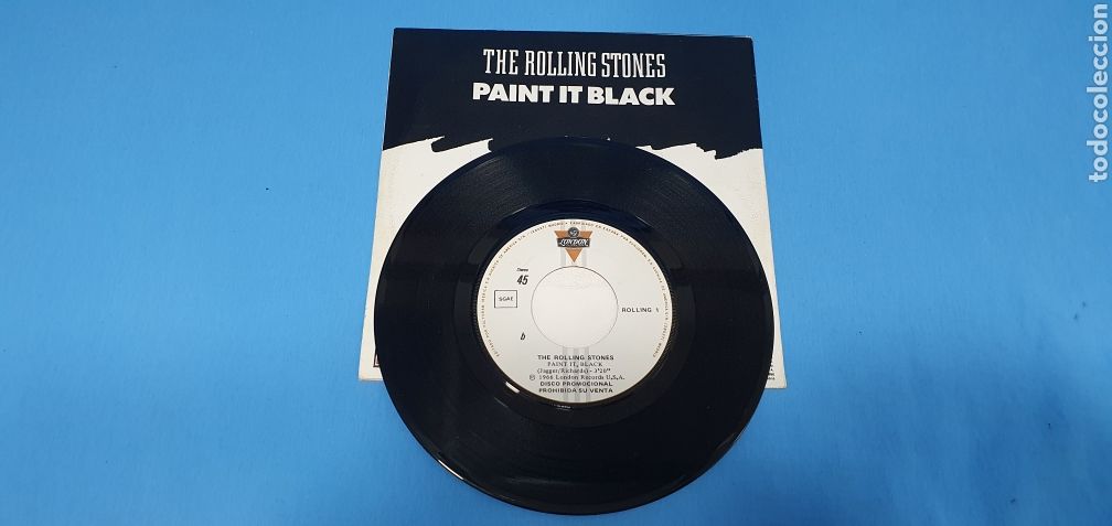 Discos de vinilo: DISCO DE VINILO - THE ROLLING STONES - PAINT IT BLACK - 1966 - Foto 3