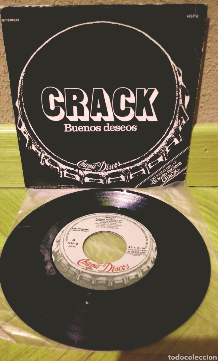 Discos de vinilo: CRACK - BUENOS DESEOS SG Chapa Discos 1979 - Foto 2
