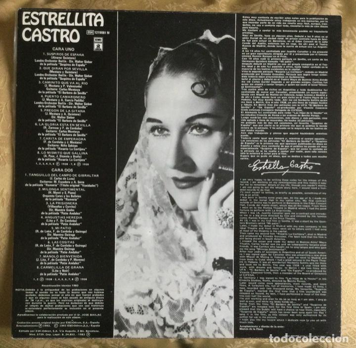 Discos de vinilo: LP VINILO CON PLUMAS DE ESTRELLITA CASTRO - Foto 3