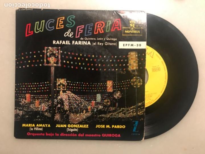 Discos de vinilo: Disco single Rafael Fari&ntilde;a . Luces de feria.1969 - Foto 1