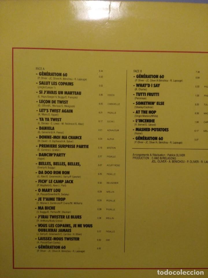 Discos de vinilo: MAXI GENERATION 60: HITS DES ANNES 60 - Foto 3