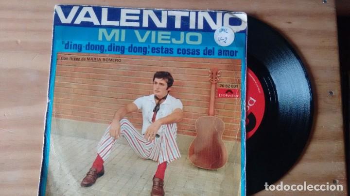 Discos de vinilo: SINGLE (VINILOL) DE VALENTINO A&Ntilde;OS 70 - Foto 1