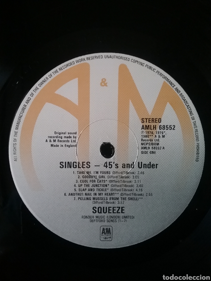 Discos de vinilo: SQUEEZE 1980 ORIGINAL U.K. A&M RECORDS - Foto 5