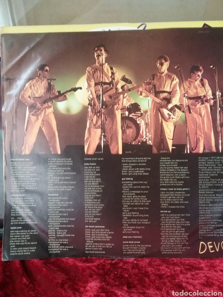 Discos de vinilo: DEVO 1978 Copia Original Canad&aacute; Brian Eno Produce - Foto 3