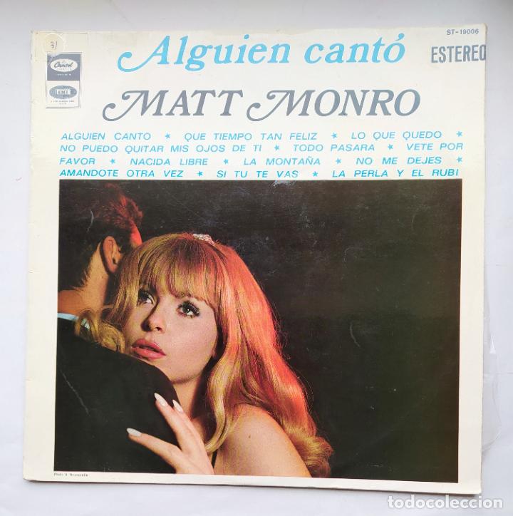 Discos de vinilo: Matt Monro - Alguien cant&oacute;. LP. TDKDA80 - Foto 1