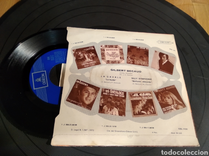 Discos de vinilo: GILBERT B&Eacute;CAUD LA CAVALE SILLY SYMPHONIE 1970 - Foto 2