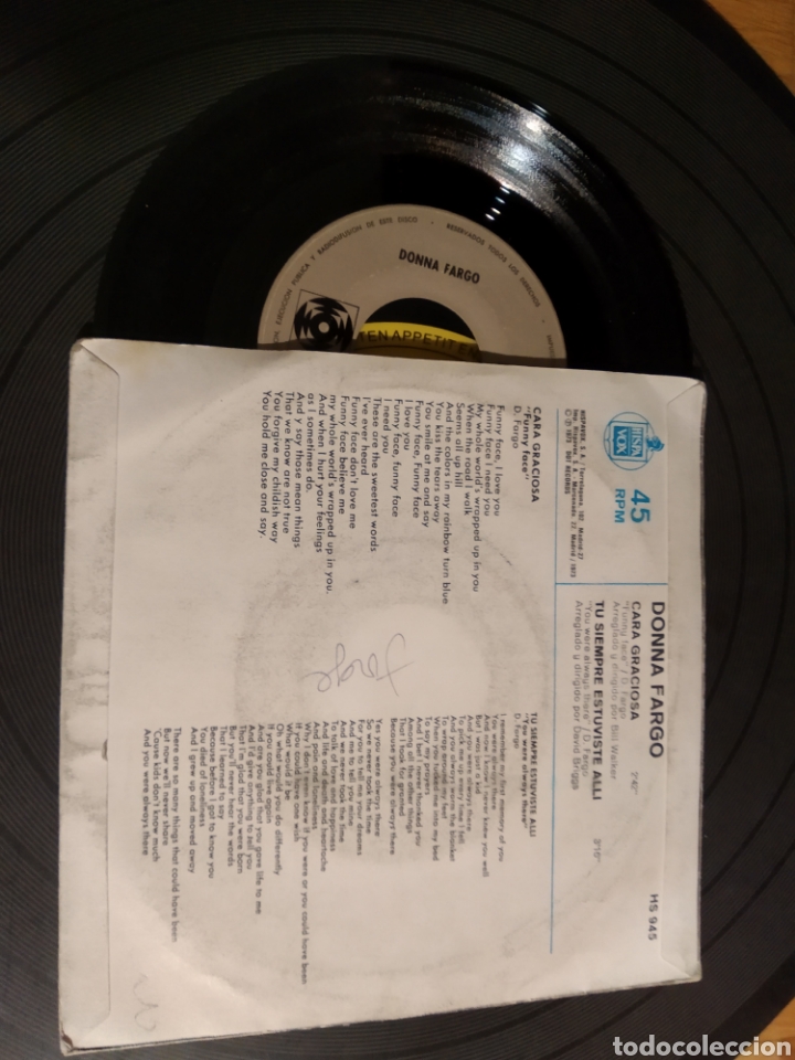Discos de vinilo: VINILO DONNA FARGO CARA GRACIOSA - Foto 2