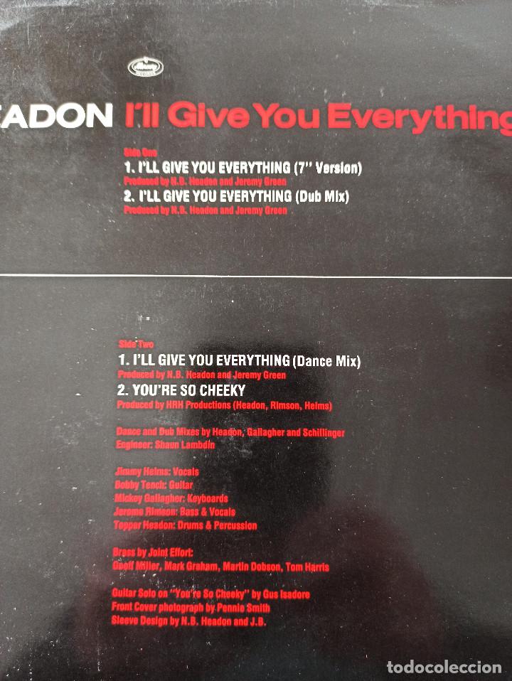 Discos de vinilo: TOPPER HEADON I&acute;LL GIVE YOU EVERYTHING MAXI - Foto 2