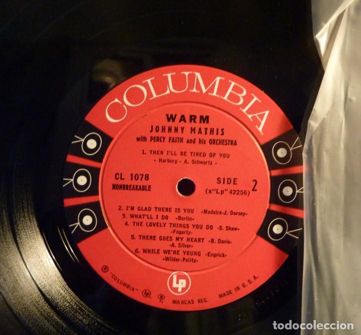 Discos de vinilo: JOHNNY MATHIS // WARM // USA // (VG VG). LP - Foto 3