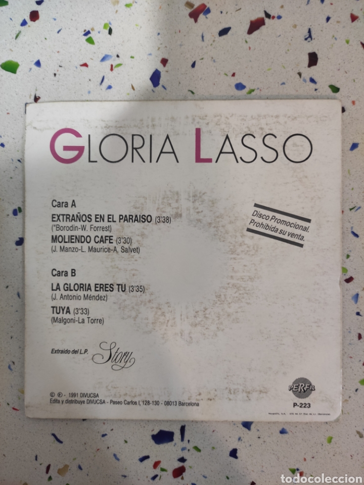 Discos de vinilo: GLORIA LASSO E P extra&ntilde;os en el para&iacute;so - Foto 2