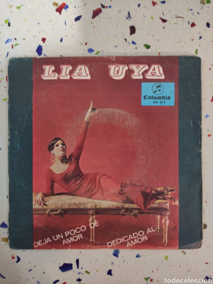Discos de vinilo: Single lia Uya deja un poco de amor - Foto 1