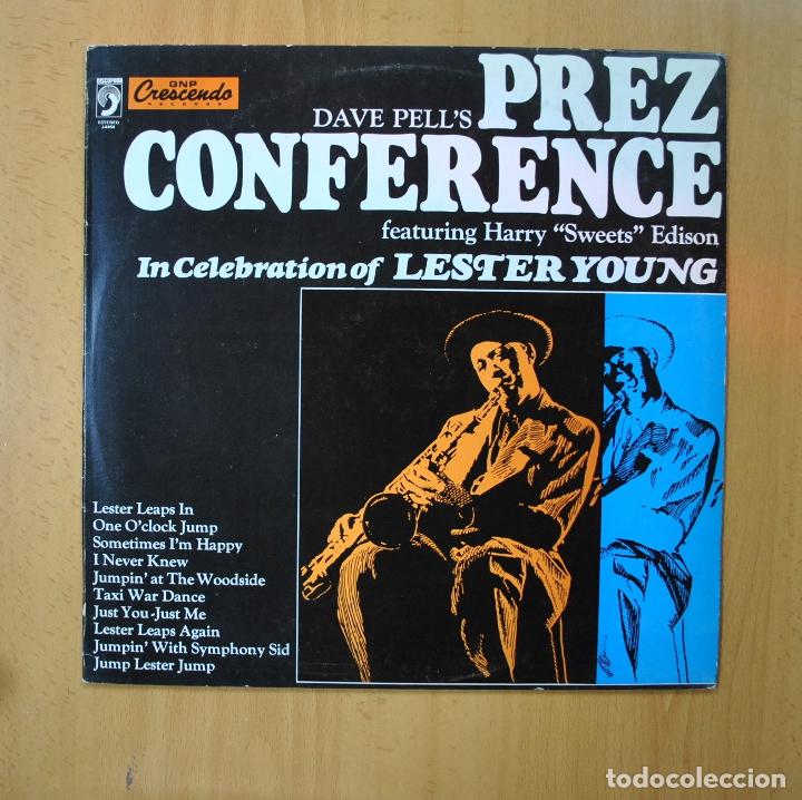 Discos de vinilo: DAVE PELL&acute;S / HARRY EDISON - PREZ CONFERENCE - LP - Foto 1
