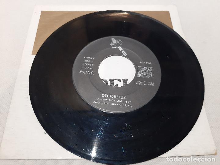 Discos de vinilo: DECIBELIOS -SANGRE DORADA- (1986) SINGLE 7&rdquo; - Foto 4