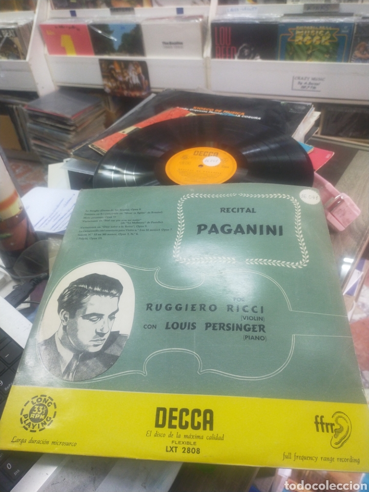 Discos de vinilo: Recital paganini lp ruggiero ricci viol&iacute;n con Louis pensinger piano
