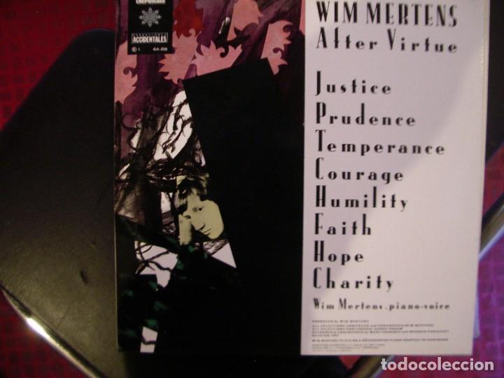 Discos de vinilo: WIM MERTENS- AFTER VIRTUE. LP. - Foto 2