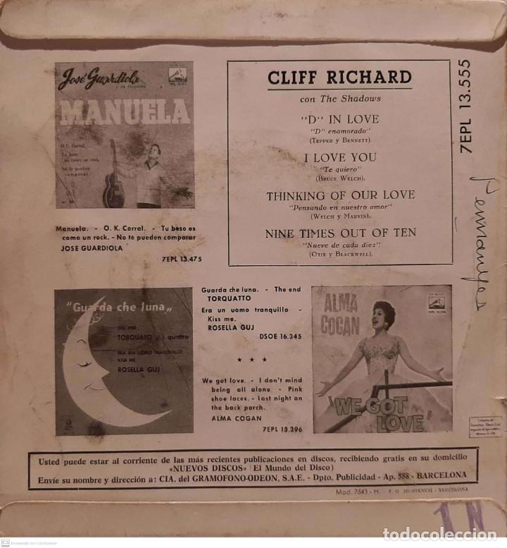 Discos de vinilo: Cliff Richard & The Shadows &lrm;&ndash; &rdquo;D&rdquo; In Love - Foto 2