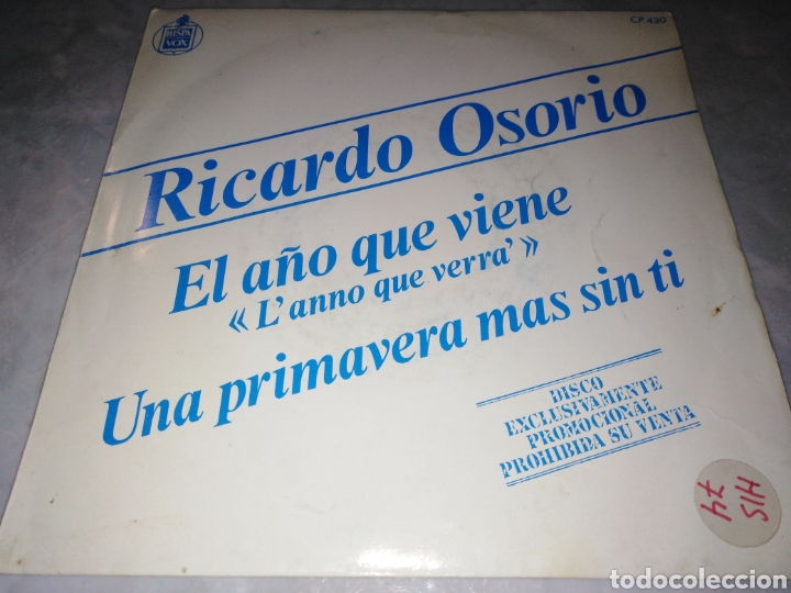 Discos de vinilo: RICARDO OSORIO-EL A&Ntilde;O QUE VIENE - Foto 1