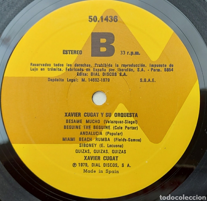 Discos de vinilo: L&ntilde; Xavier Cugat y su orquesta-1979-Dial discos - Foto 3