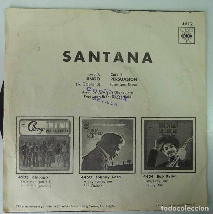Discos de vinilo: SANTANA // JINGO // 1970 // SINGLE - Foto 2
