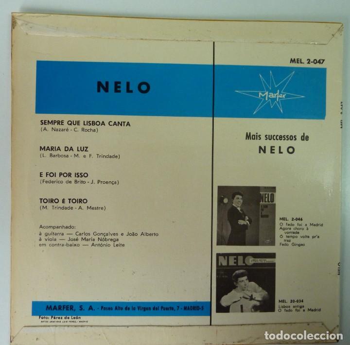 Discos de vinilo: NELO // SIEMPRE QUE LISBOA CANTA+3 //1966 // EP - Foto 2