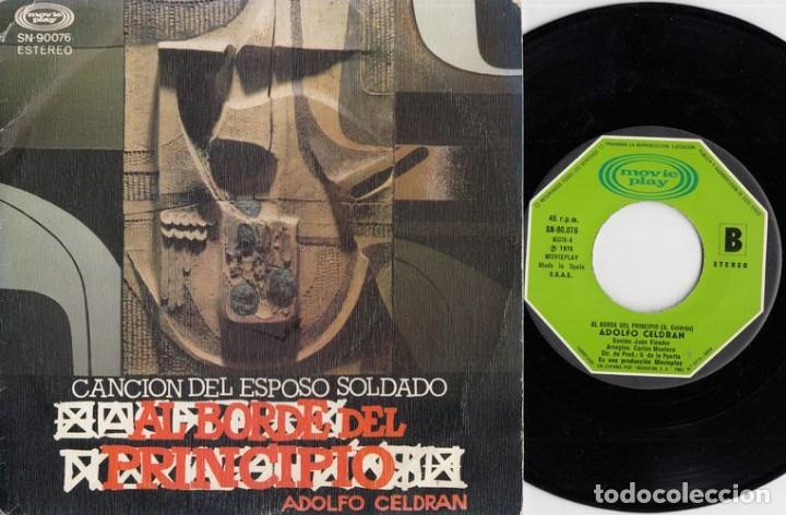 Discos de vinilo: ADOLFO CELDRAN - AL BORDE DEL PRINCIPIO - SINGLE DE VINILO - Foto 1