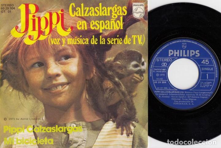 Discos de vinilo: PIPI CALZASLARGAS EN ESPA&Ntilde;OL - VOZ Y MUSICA DE LA SERIE DE TV - SINGLE DE VINILO C- 57
