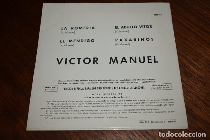 Discos de vinilo: DISCO VINILO SINGLE VICTOR MANUEL - Foto 2