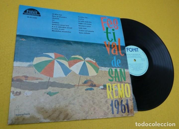 Dischi in vinile: LP FESTIVAL DE SAN REMO 1961 - Fonit IB-33-6.001 - SPAIN - Renatino (EX/VG+) &ccedil;