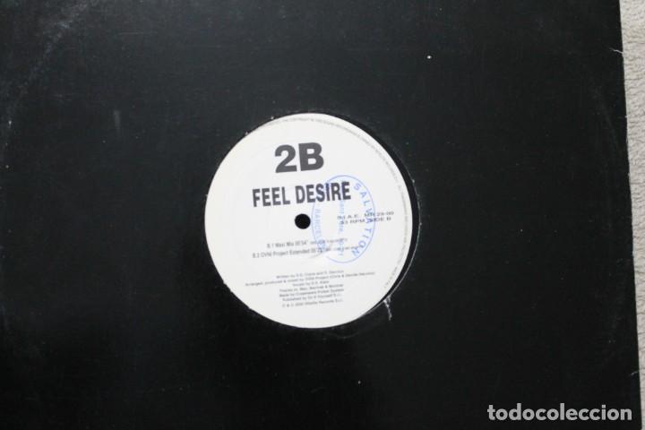 Discos de vinilo: FEEL DESIRE 2B MAXI SINGLE VINYL MADE IN ITAY 2000 - Foto 2