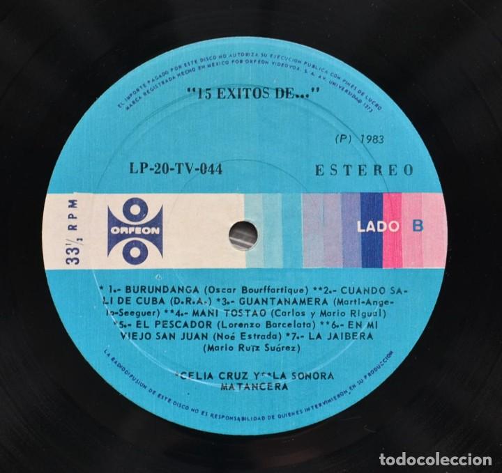 Discos de vinilo: Celia Cruz Y La Sonora Matancera &lrm;&ndash; 15 Exitos 15 LP - Foto 4