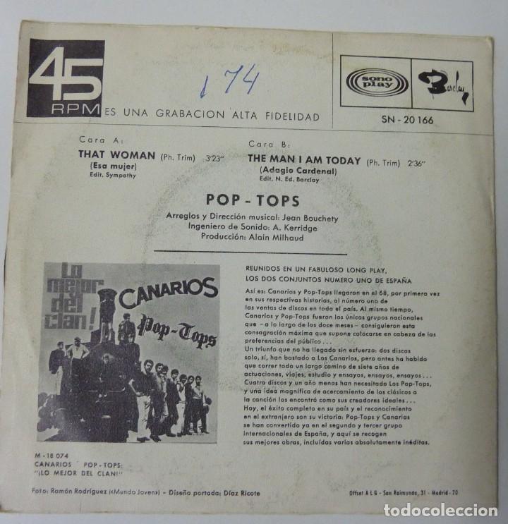 Discos de vinilo: POP-TOPS // ESA MUJER // 1968 // SINGLE - Foto 2