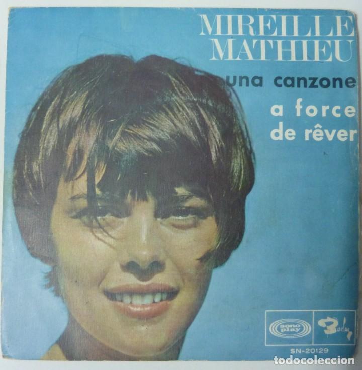 Discos de vinilo: MIREILLE MATHIEU // UNA CANZONE // 1968 // SINGLE - Foto 1