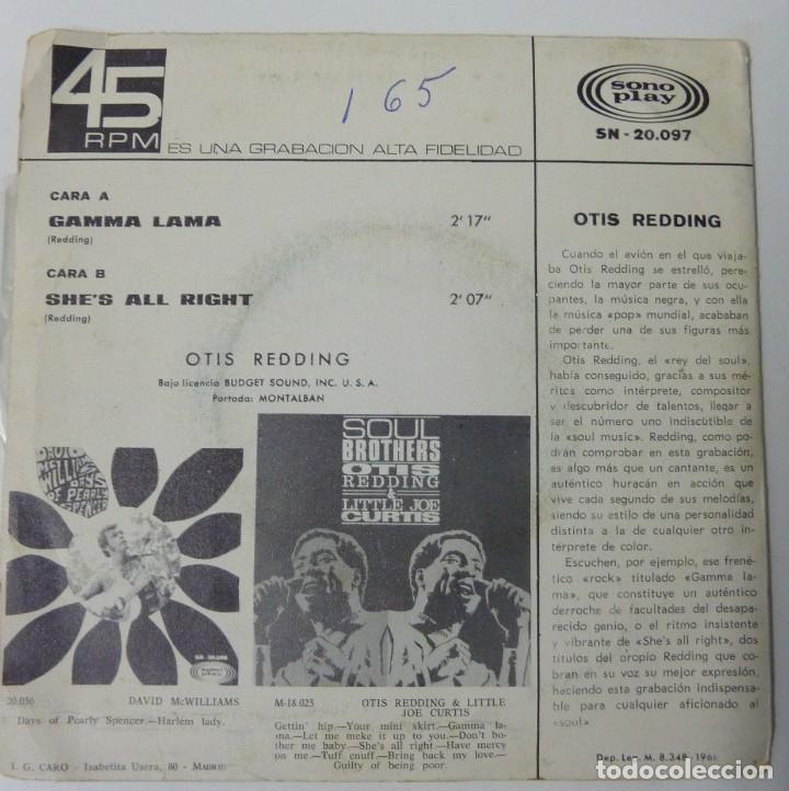 Discos de vinilo: OTIS REDDING // GAMMA LAMA // 1968 // SINGLE - Foto 2