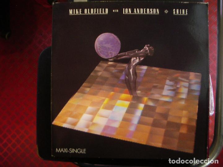 Discos de vinilo: MIKE OLDFIELD WITH JON ANDERSON- SHINE. MAXISINGLE. - Foto 1