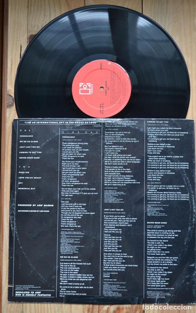 Discos de vinilo: Carly Simon &lrm;&ndash; Spy - LP Gatefold 1979 - Foto 5