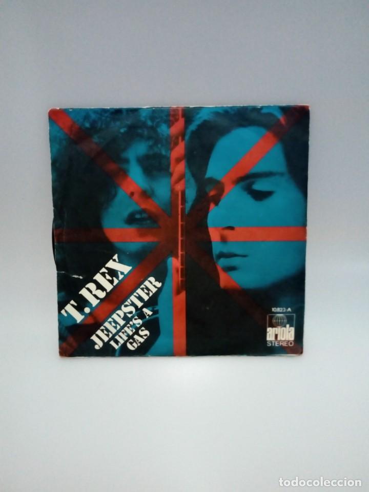 Discos de vinilo: SINGLE T.REX JEEPSTER/LIFES A GAS - Foto 2