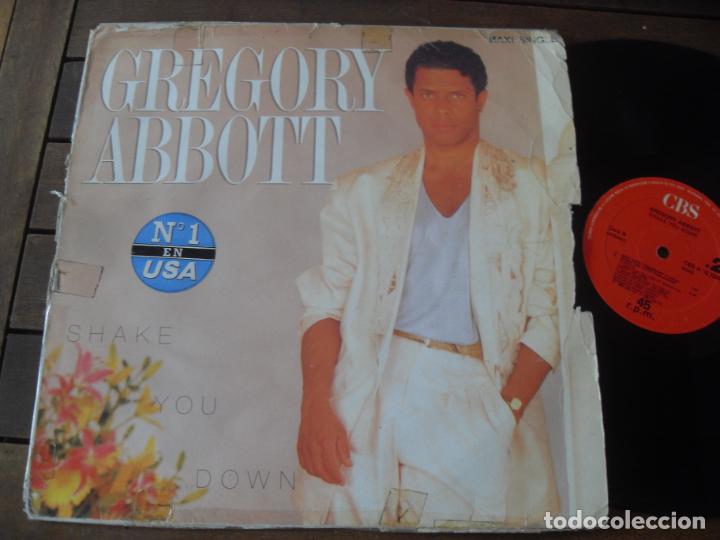 Discos de vinilo: GREGORY ABBOT MAXI SINGLE SHAKE YOU DOWN. MADE IN SPAIN. 1986 - Foto 1