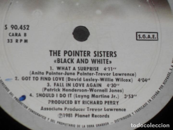 Discos de vinilo: POINTER SISTERS. LP. BLACK & WHITE. MADE IN SPAIN. 1981 - Foto 4