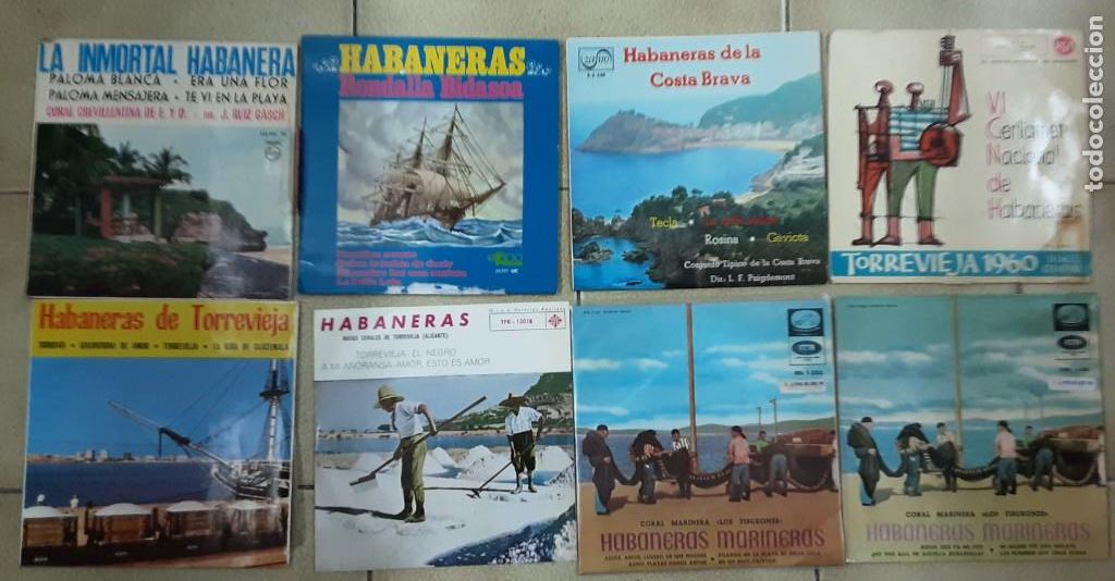 Discos de vinilo: LOTE DE 8 EPS DE HABANERAS - Foto 1