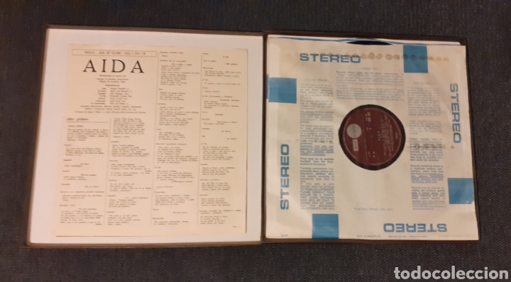 Discos de vinilo: VERDI - AIDA - CAJA 3 LP + LIBRETO - Foto 3