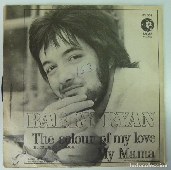 Discos de vinilo: BARRY RYAN // EL COLOR DE MI AMOR // 1969 // SINGLE - Foto 2