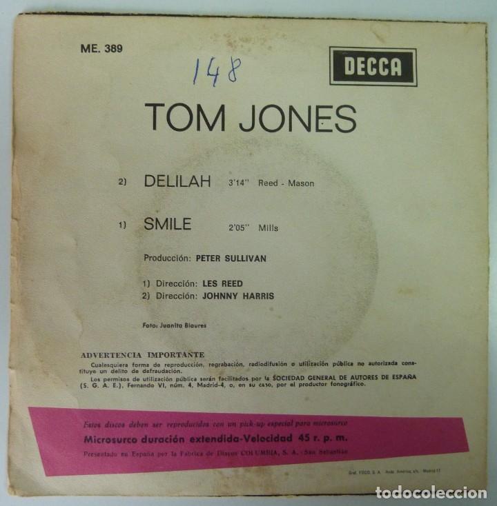 Discos de vinilo: TOM JONES // DELILAH // 1967 // SINGLE - Foto 2