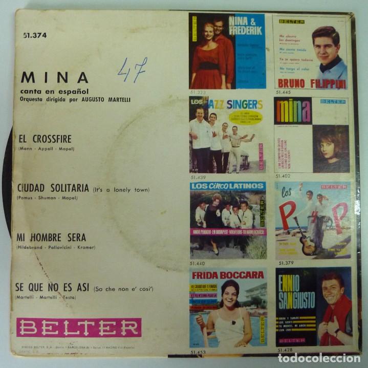 Discos de vinilo: MINA // EL CROSSFIRE+3 // 1964 // EP - Foto 2